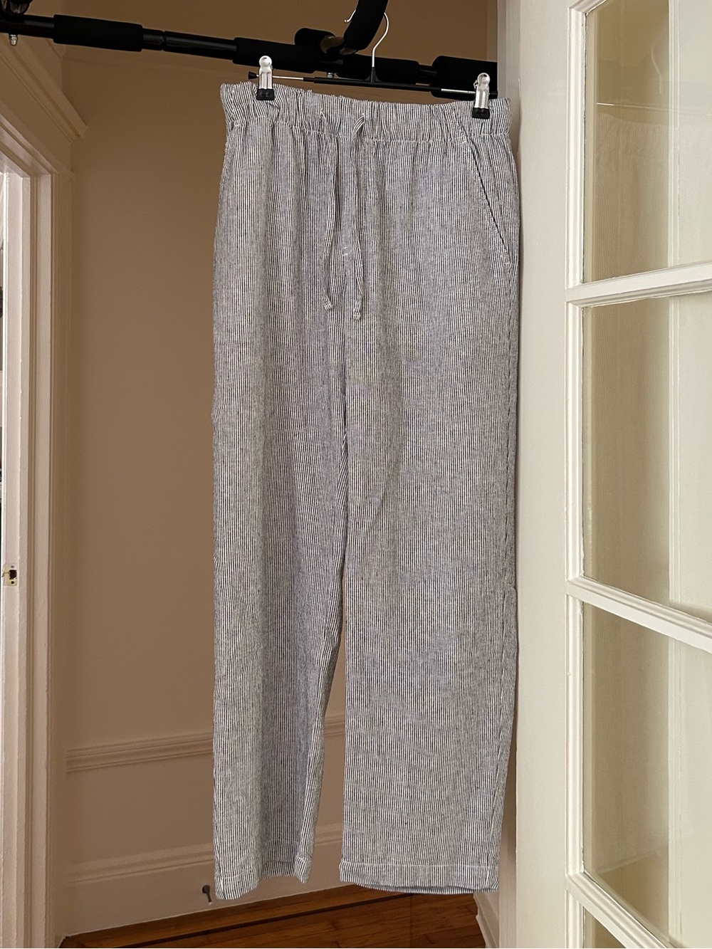 GAP Pinstripe Linen Blend Pants